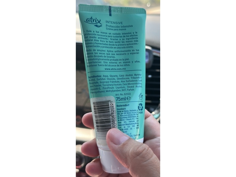 Atrix Intensive Hand Cream, Con Aloe Vera, 75 mL
