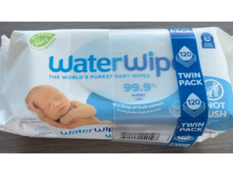 WaterWipes The World's Purest Baby Wipes, 120 Count, 2 Pack