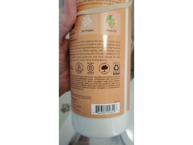 SheaMoisture Curl & Shine Conditioner, Coconut & Hibiscus, 34 fl oz/1 L