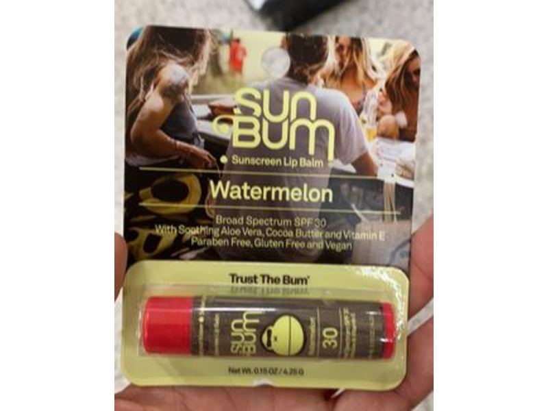 Sun Bum Lip Balm, SPF 30, Watermelon, 0.15 oz/4.25 g