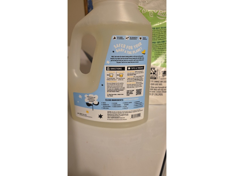 Molly's Suds Baby Liquid Laundry Detergent, Fragrance Free, 100 Loads, 52 fl oz