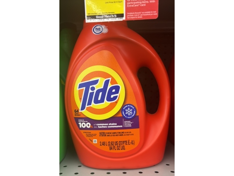 Tide Detergent, Spring Meadow, 64 Loads, 84 fl oz/2.48 L