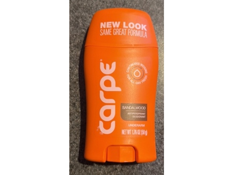 Carpe Underarm Antiperspirant Deodorant, Sandalwood, 1.76 oz/50 g