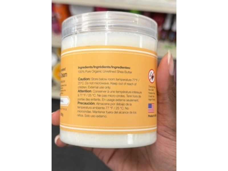 Touch Down Organic Whipped Raw Shea Butter, 13.5 oz/385 g