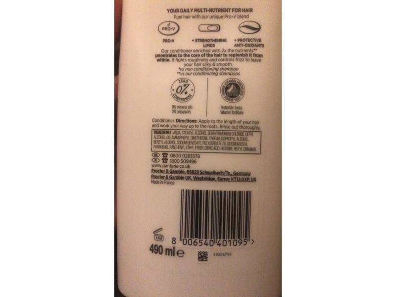 Pantene Active Pro-V Smooth & Sleek Conditioner, 490 mL