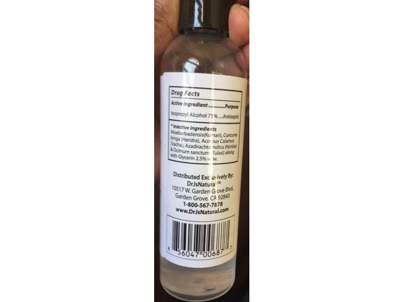 Dr. J's Natural Advanced Formula Hand Sanitizer, 4 fl oz/120 mL