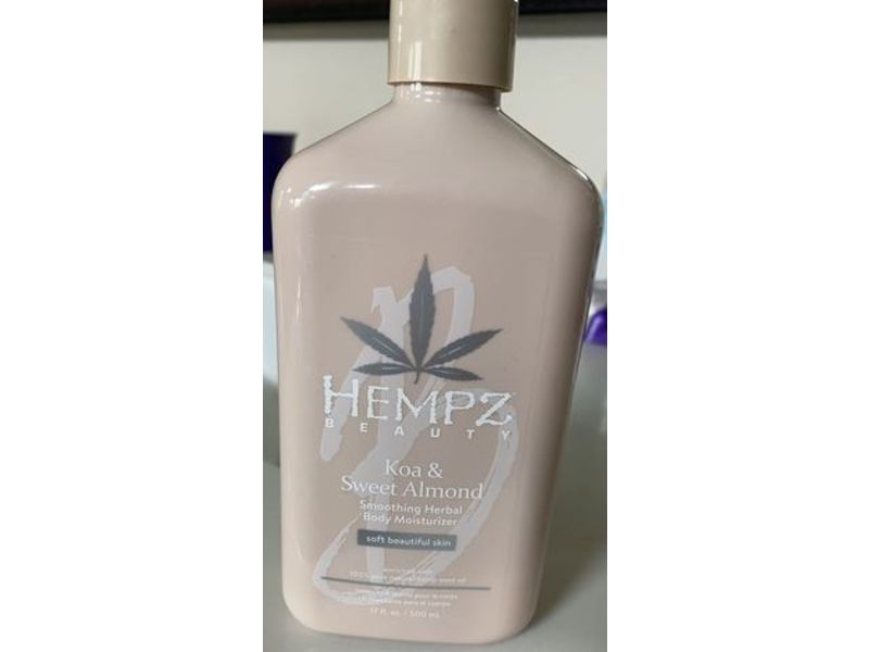 Hempz Beauty Smoothing Moisturizer, Koa & Sweet Almond, 17 fl oz/500 mL