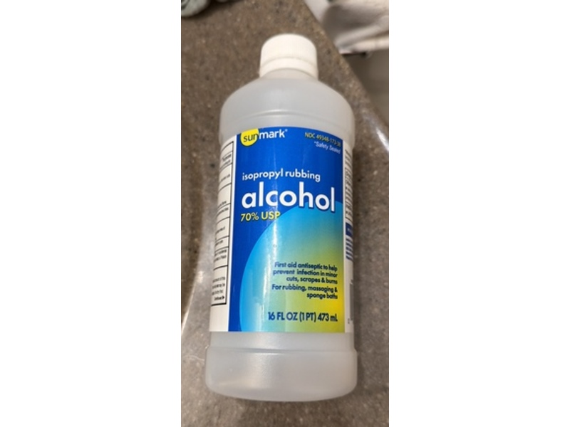 Sunmark Isopropyl Rubbing Antiseptic Solution, 16 fl oz/473 mL