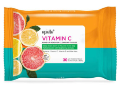 Epielle Make-UP Remover Cleansing Tissues, Vitamin C, 30 Count