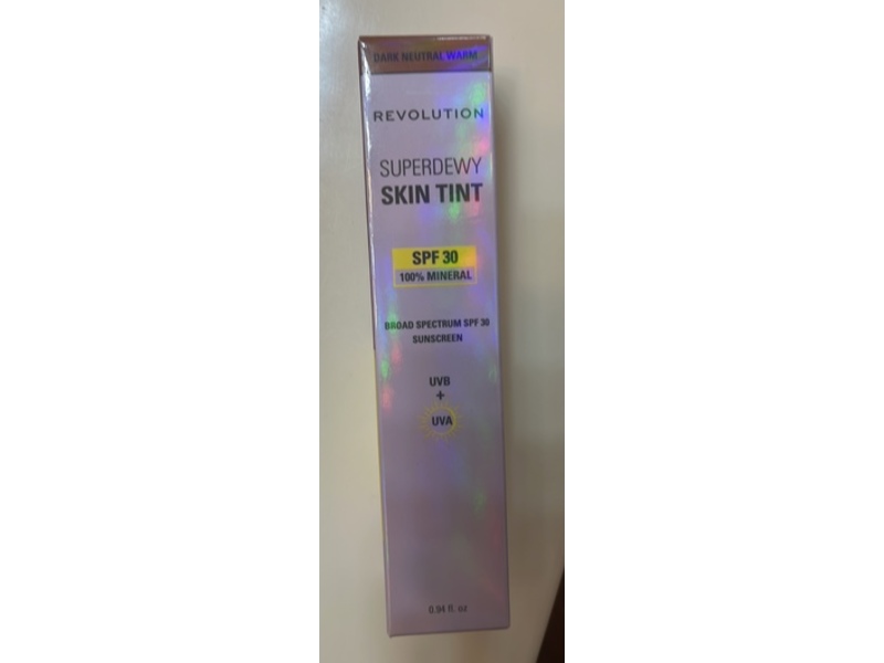 Revolution Superdewy Skin Tint, Dark Neutral Warm, SPF 30, 0.94 fl oz