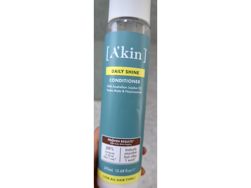 A'kin Daily Shine Conditioner, Jojoba Oil, Yerba Mate & Niacinamide, 12.68 fl oz/375 mL