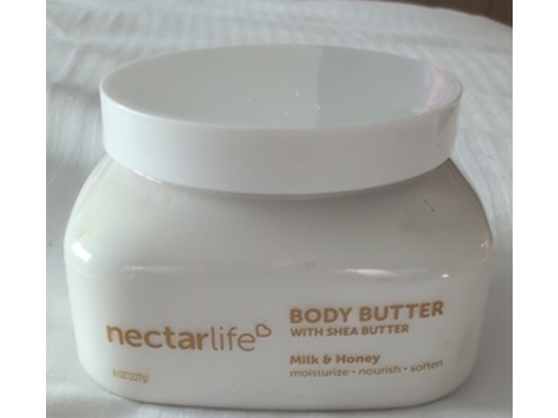Nectarlife Body Butter, Milk & Honey, Shea Butter, 8 oz/227 g