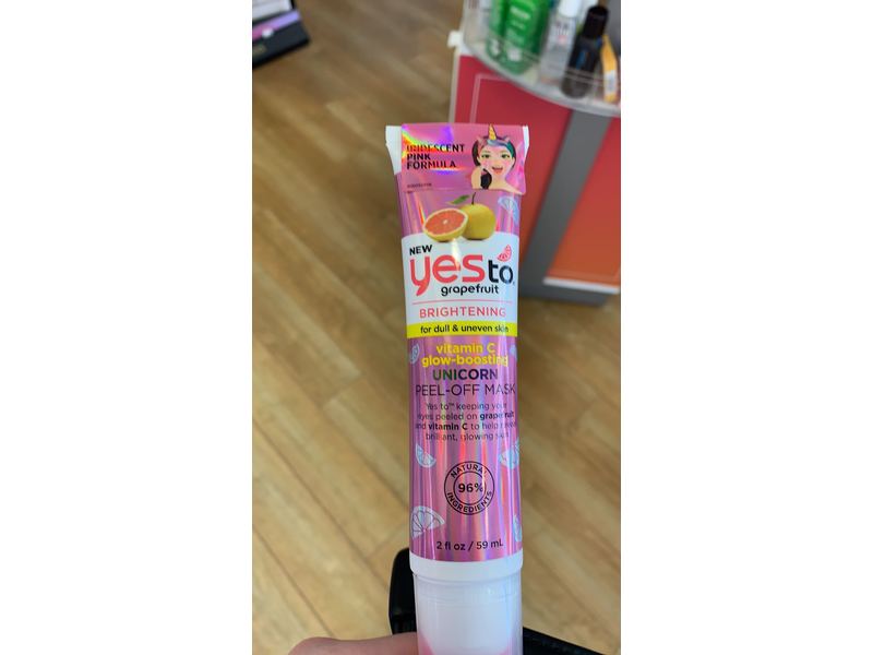 Yes To Grapefruit Unicorn Peel-Off Facial Mask, Brightening, 2 fl oz/59 mL