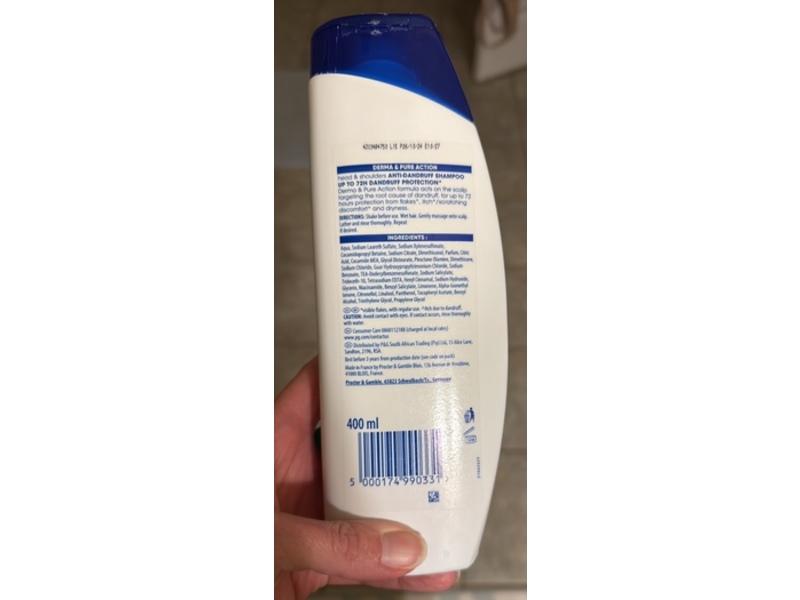 Head & Shoulders Anti-Dandruff Shampoo, Smooth & Silky, 400 mL