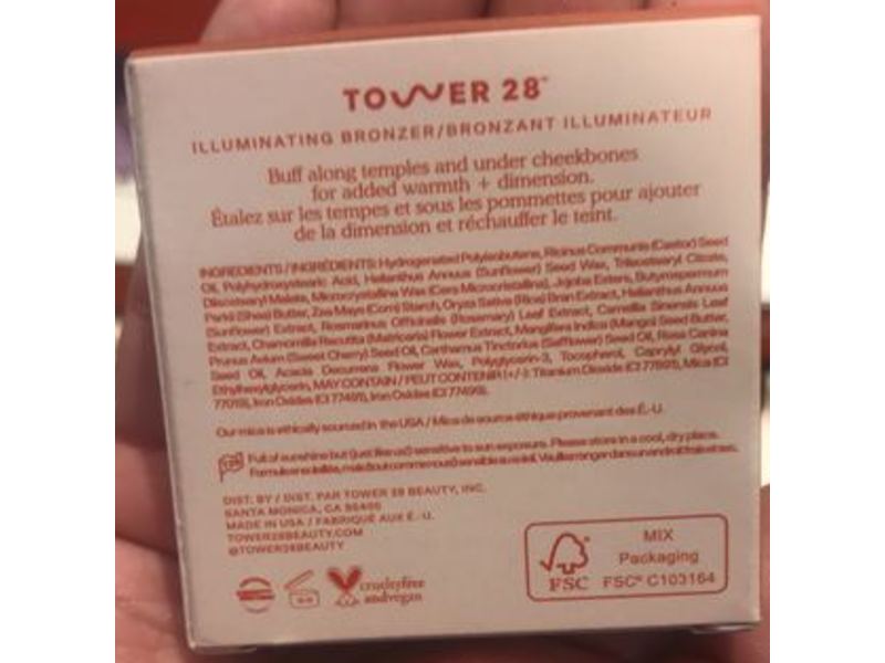 Tower 28 Bronzino Illuminating Cream Bronzer, West Coast - Medium Warm Bronze