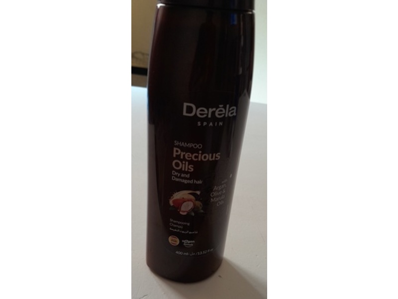 Derela Precious oils Shampoo, Argan + Olive & Marula Oils, 13.52 fl oz/400 mL