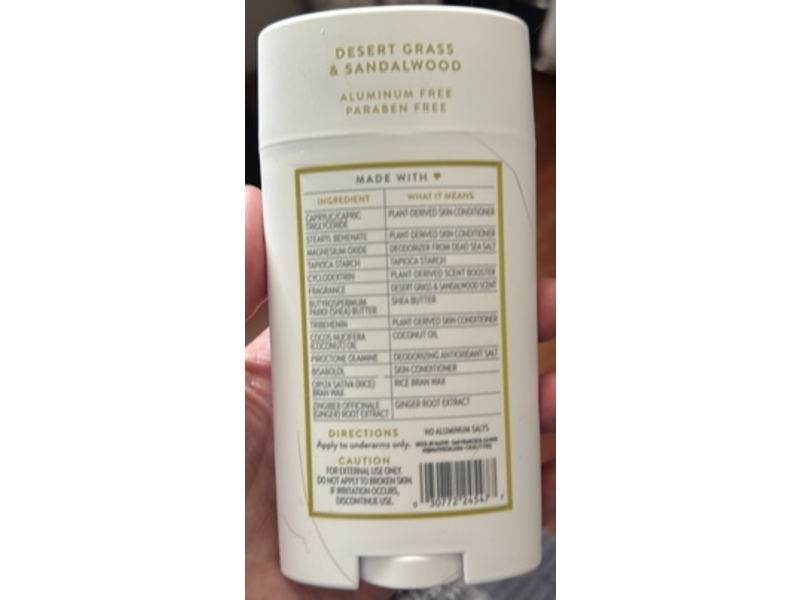 Native Deodorant, Desert Grass & Sandalwood, 3.1 oz/88 g