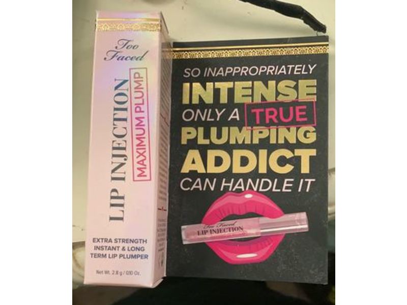 Too Faced Lip Injection Maximum Plump Lip Plumper, Extra Strength, 0.10 oz/2.8 g