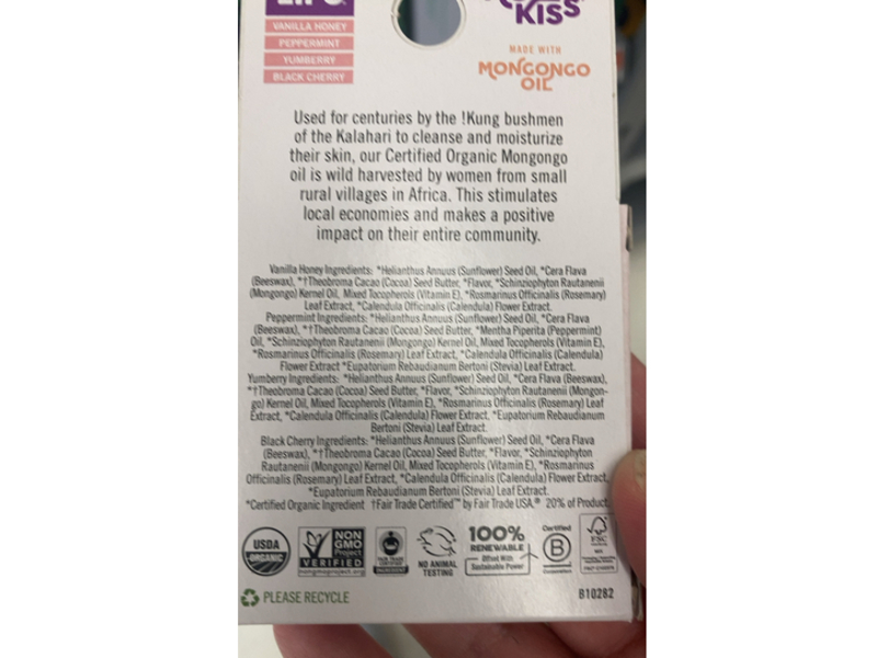 Eco Lips Mango Kiss Lip Balm, Vanilla Honey + Peppermint + Yumberry + Black Cherry