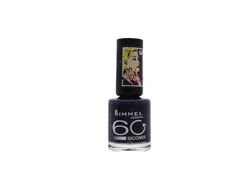Rimmel 60 Seconds Nail Polish, 613 Midnight Rendezvous, 8 mL