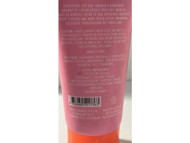 Mecca Max Screen Saver Facial Sunscreen, SPF 30, 75 mL