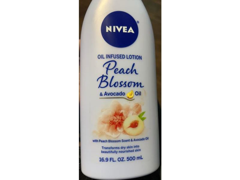 Nivea Oil Infused Body Lotion, Peach Blossom & Avocado Oil, 16.9 fl oz/500 mL, Pack Of 3