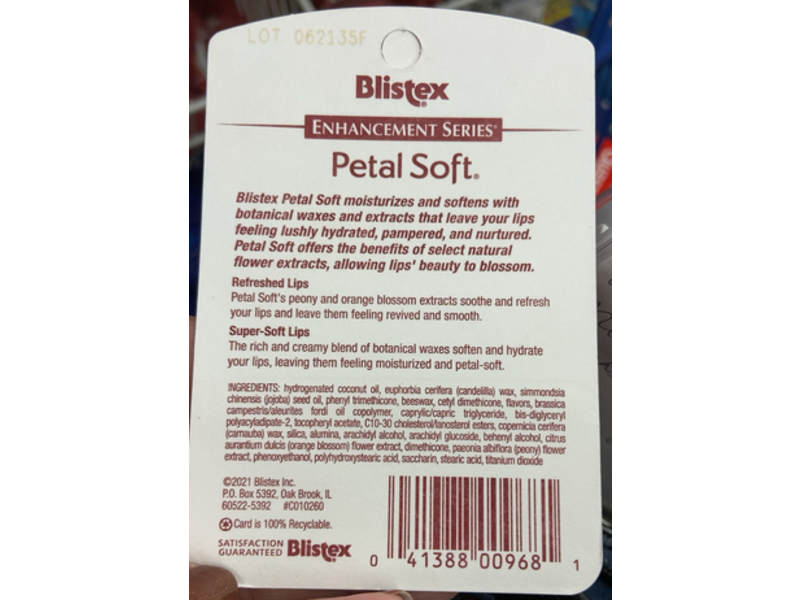 Blistex Petal Soft Lip Moisturizer, 0.13 oz/3.69 g