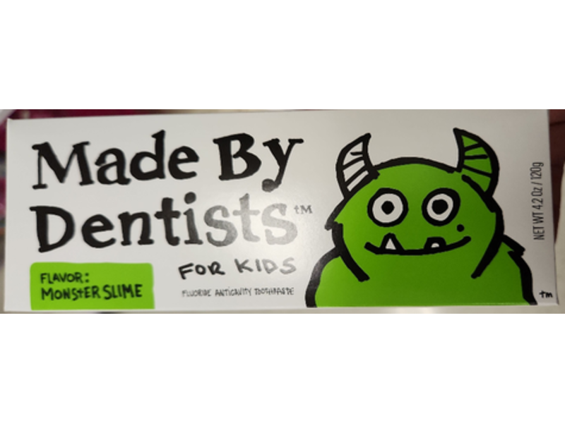 Made By Dentists Fluoride Anticavity Toothpaste, Monster Slime, 4.2 oz/120 g