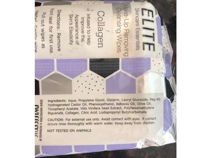 Elite Firming Make-Up Removing Cleansing Wipes, 60 Counts