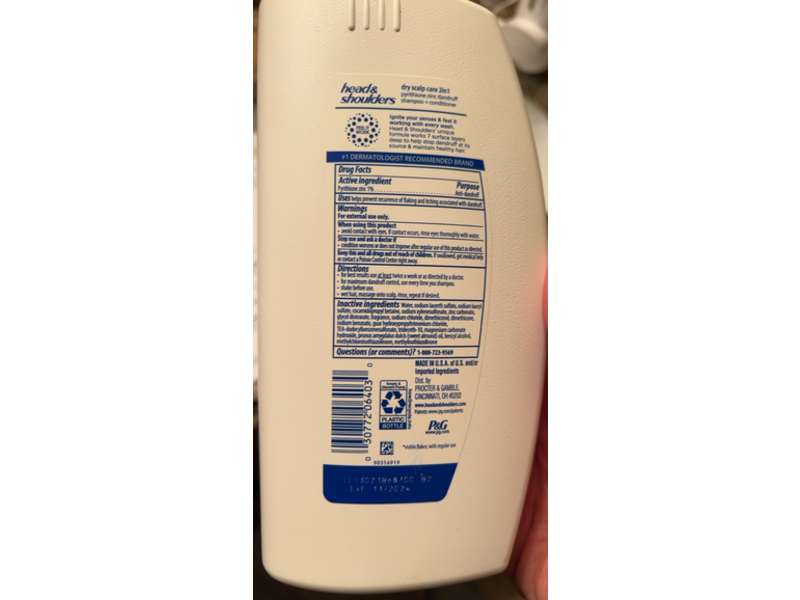 Head & Shoulders 2 In 1 Shampoo + Conditioner, Almond Oil, 28.2 fl oz/835 mL