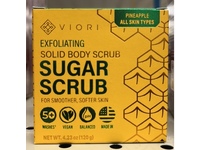 Viori Sugar Scrub Exfoliating Solid Body Scrub, Pineapple, 4.23 oz/120 g - thumbnail 2
