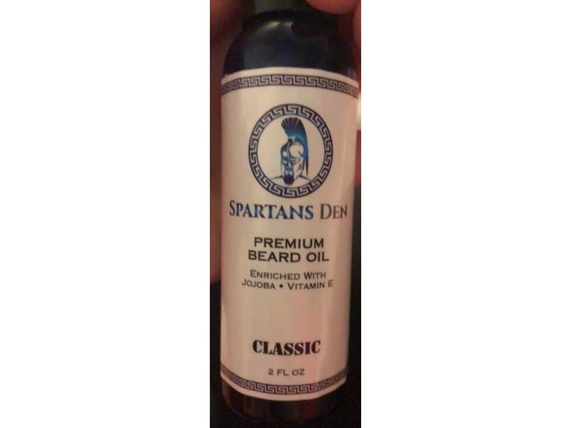 Spartans Den Premium Beard Oil, Jojoba + Vitamin E, Classic, 2 fl oz