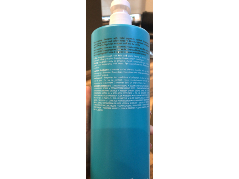 Moroccanoil Blonde Perfecting Purple Shampoo, 33.8 fl oz/1 L