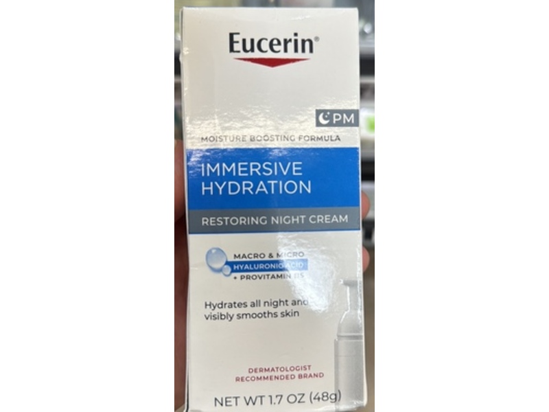 Eucerin Immersive Hydration Restoring Night Cream, 1.7 oz/48 g