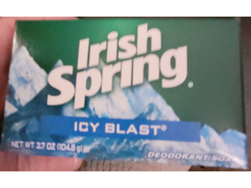 Irish Spring Deodorant Soap, Icy Blast, 3.7 oz/104.8 g, Pack Of 24