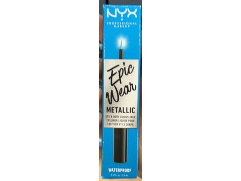 Nyx Professional Makeup Metallic Liquid Eyeliner, Teal Metal, 0.12 fl oz/3.5 mL