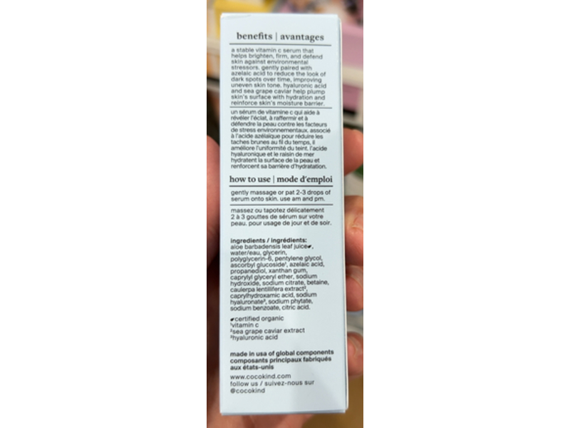 Cocokind Vitamin C Glow Serum, 1 fl oz/30 mL