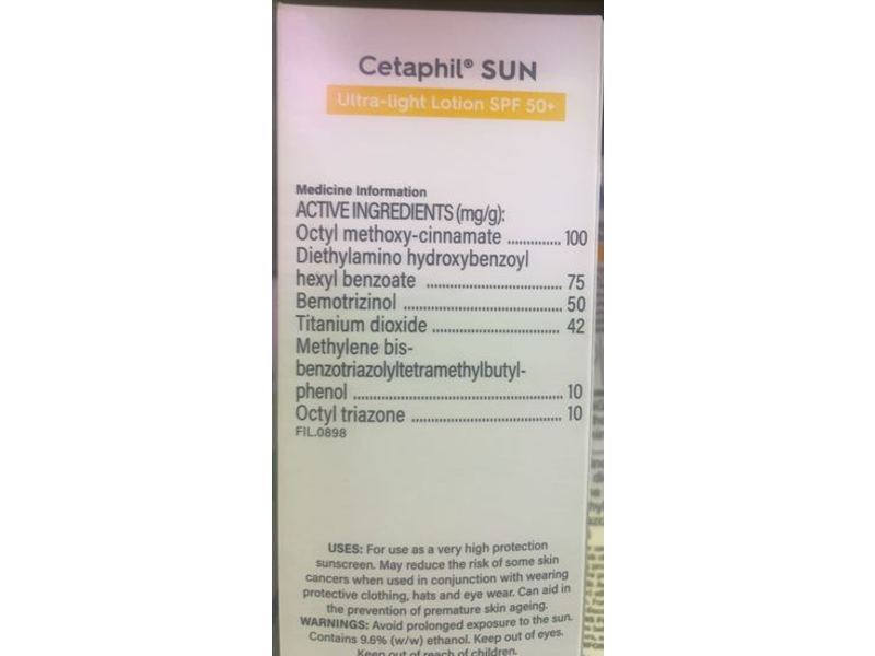Cetaphil Sun Ultra-Light Lotion, SPF 50+, 100 mL