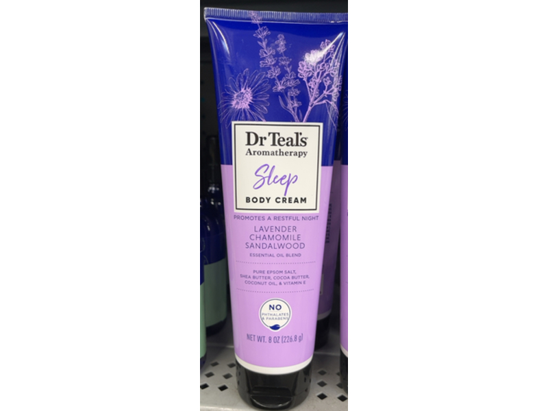 Dr Teal's Aromatherapy Sleep Body Cream, Lavender + Chamomile & Sandalwood, 8 oz/226.8 g