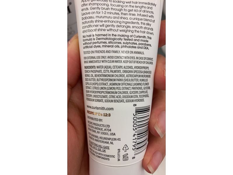 CurlSmith Shine Conditioner, Fragrance Free, 2 fl oz/60 mL