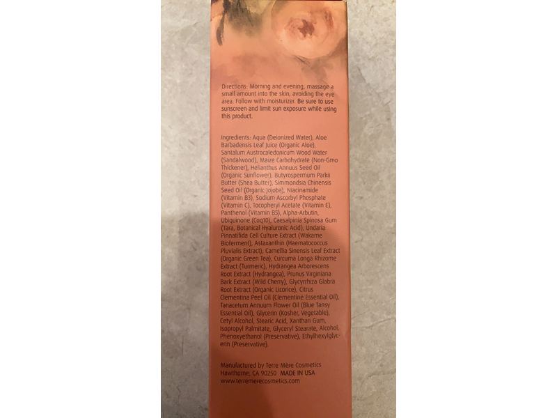 Terre Mere Restoration Serum, Vitamin C & Niacinamide, 1.07 oz/50 mL