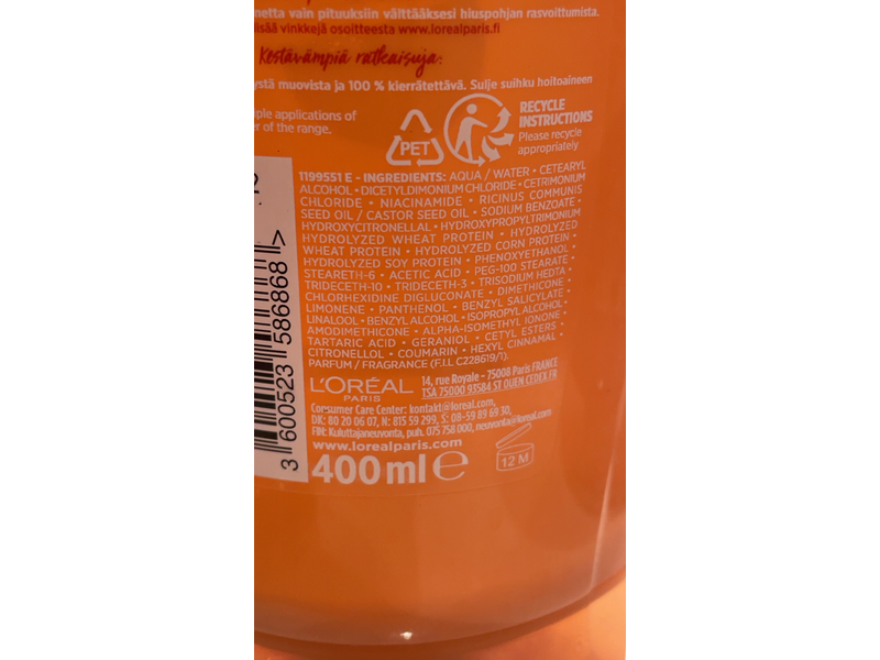 L'Oreal Paris Elvital Balsam Dream Length Super Detangler, Vegetable Keratin & Castor Oil, 400 mL