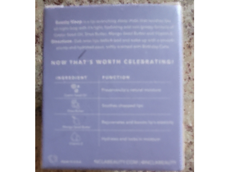 NCLA Beauty Sleep Overnight Lip Mask, Birthday Cake, 0.5 fl oz