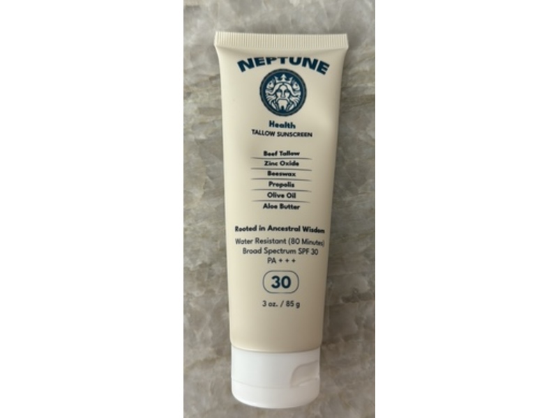 Neptune Health Tallow Sunscreen, SPF 30 PA+++, 3 oz/85 g