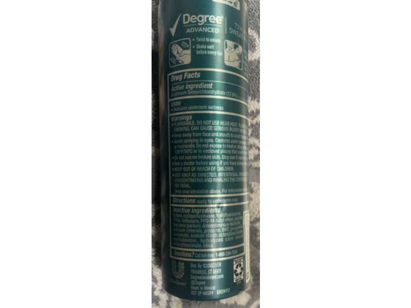 Degree Sport Defense Antiperspirant Deodorant, Dry Spray, 3.8 oz/107 g