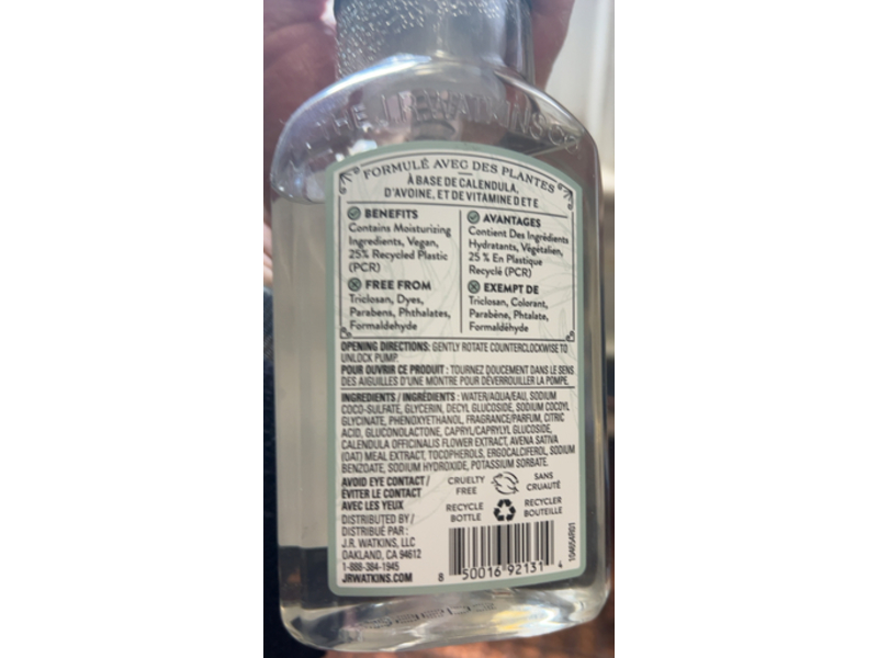 J.R. Watkins Foaming Hand Soap, Eucalyptus, 9 fl oz/266 mL