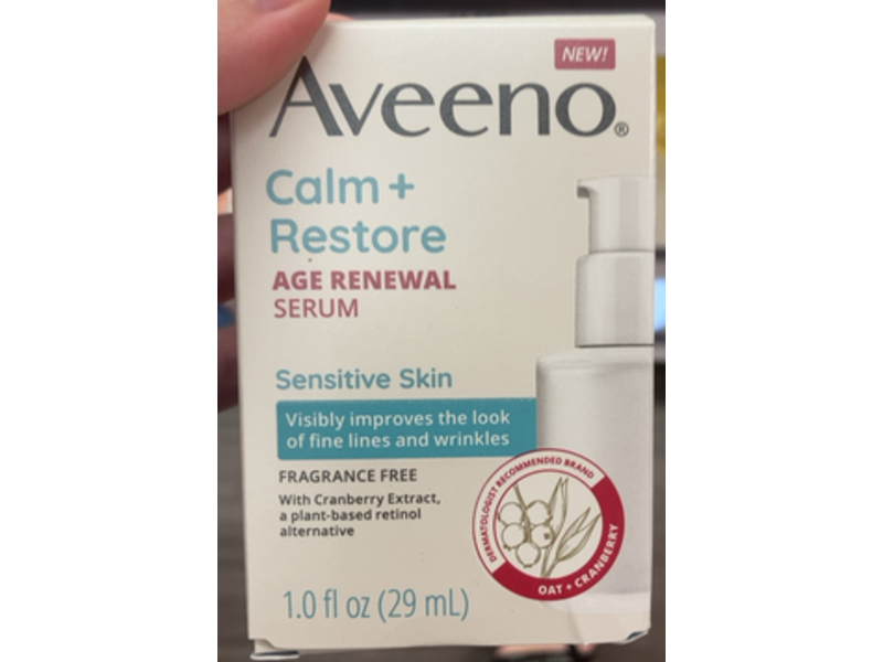 Aveeno Calm + Restore Age Renewal Serum, 1 fl oz/29 mL