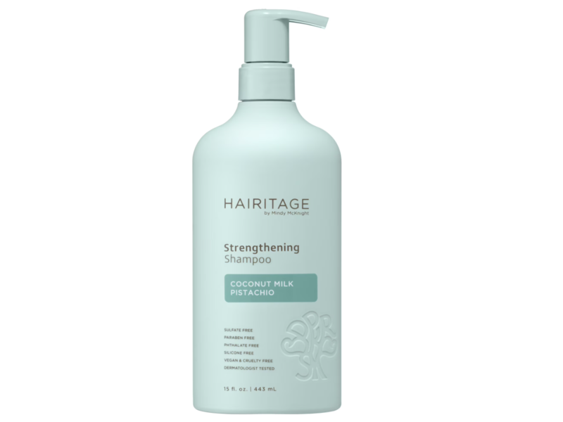 Hairitage By Mindy Mcknight Strengthening Shampoo, Coconut Milk Pistachio,15 fl oz/443 mL