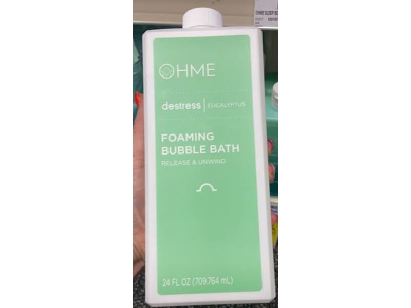 Ohme Foaming Bubble Bath, Destress, Eucalyptus, 24 fl oz