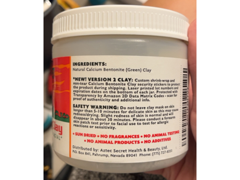 Aztec Secret Deep Pore Cleansing Face & Body Mask, Indian Healing Clay, 15.5 oz/454 g